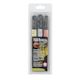 Sakura Pen-Touch Paint Marker Set - Front of package of 3 pc Metallic Colors Set Extra Fine Tip 