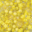 John Bead Craft Beads Star Mix - Yellow, 70 g