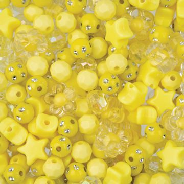 Open in modal - John Bead Craft Beads Star Mix - Yellow, 70 g