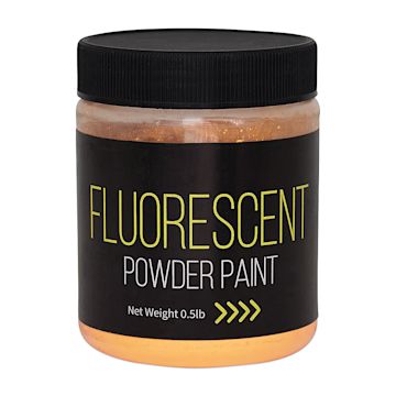 Open in modal - Richeson Powder Tempera Paint - Fluorescent Orange, 1/2 lb jar
