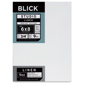 Blick Studio Belgian Linen Stretched Canvas - 6" x 8", Traditional 3/4" Profile