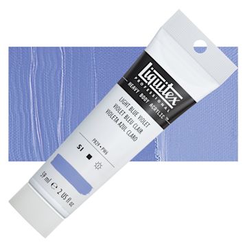 Open in modal - Liquitex Heavy Body Artist Acrylic - Light Blue Violet, 2 oz Tube and swatch