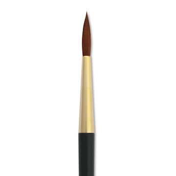 Open in modal - Isabey Isagold Synthetic Brush - Round, Short Handle, Size 8, close-up