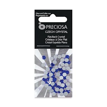 Open in modal - John Bead Preciosa Flat Back Crystals - Sapphire, Pkg of 72