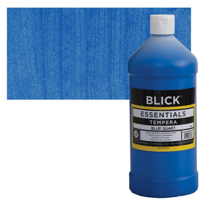 Blick Essentials Tempera - Blue, Quart with swatch