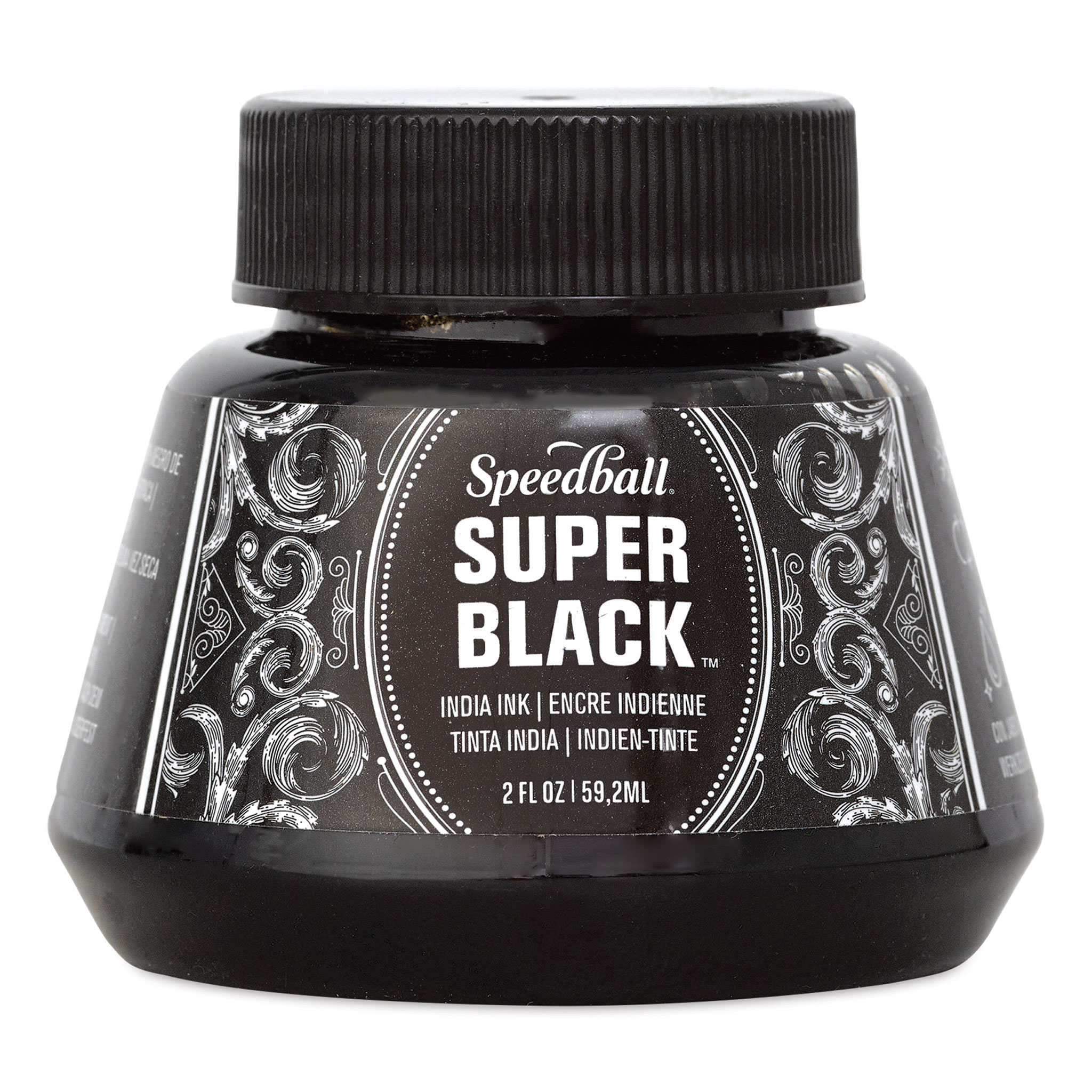 Speedball - 3378 Super Black India Ink, 1 Pint - 404696