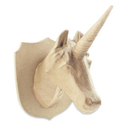 DecoPatch Paper Mache Animal Head Trophy - Unicorn, Large