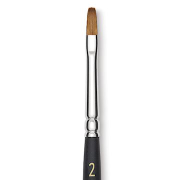 Open in modal - Blick Masterstroke Finest Red Sable Brush - Bright, Size 2, Short Handle close-up