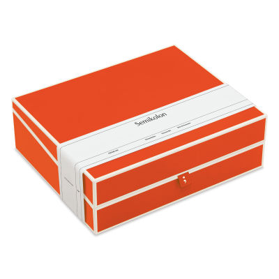 Semikolon Document Box - Orange (angled top view)