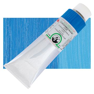 Open in modal - Old Holland Classic Oil Color - Scheveningen Blue Light, 225 ml tube and swatch