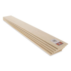 Midwest Products Basswood Sheets - 5 Pieces, 3/16" x 3" x 24" (end view)
