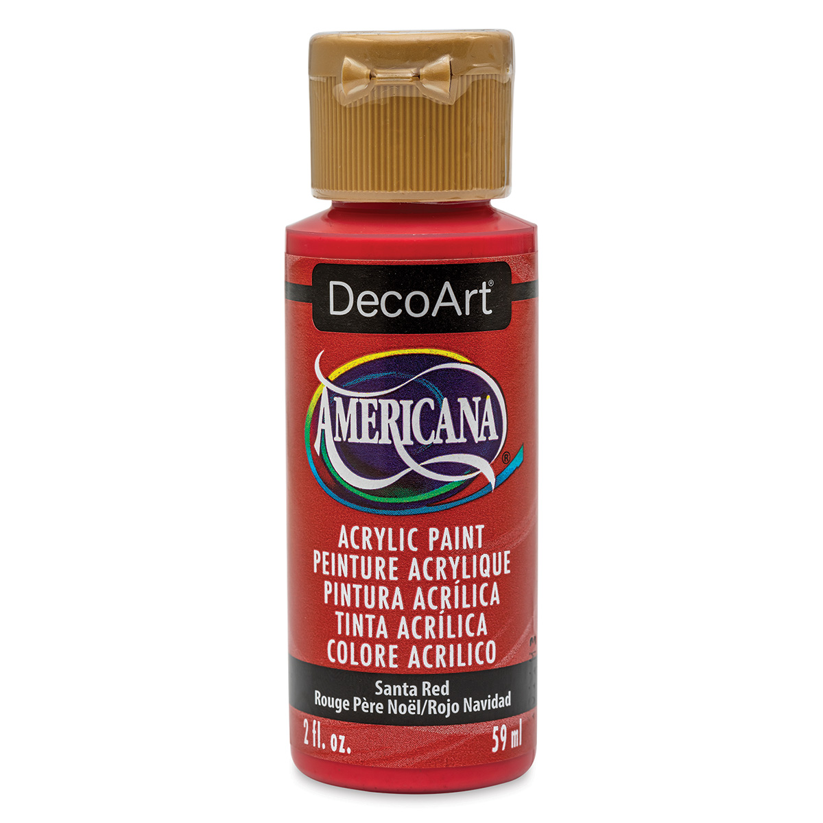 DecoArt Americana 2 oz. Santa Red Acrylic Paint DA170-3 - The Home Depot