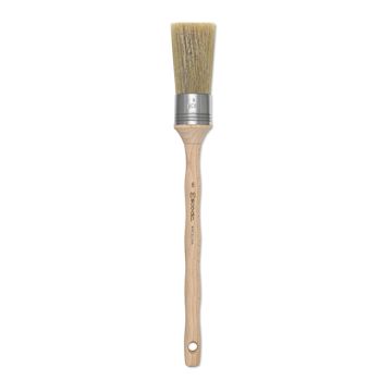 Open in modal - Escoda Natural Bristle Brushes - Round Square, Size 8, Long Handle
