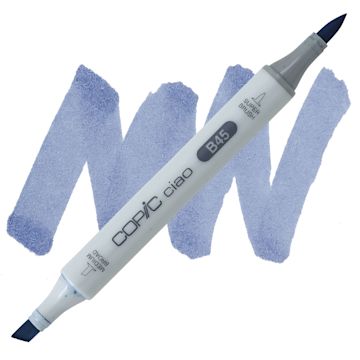 Open in modal - Copic Ciao Double Ended Marker - Smoky Blue B45 marker and swatch