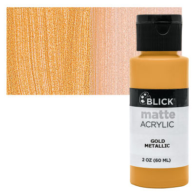 Blick Matte Acrylic - Gold Metallic, 2 oz bottle