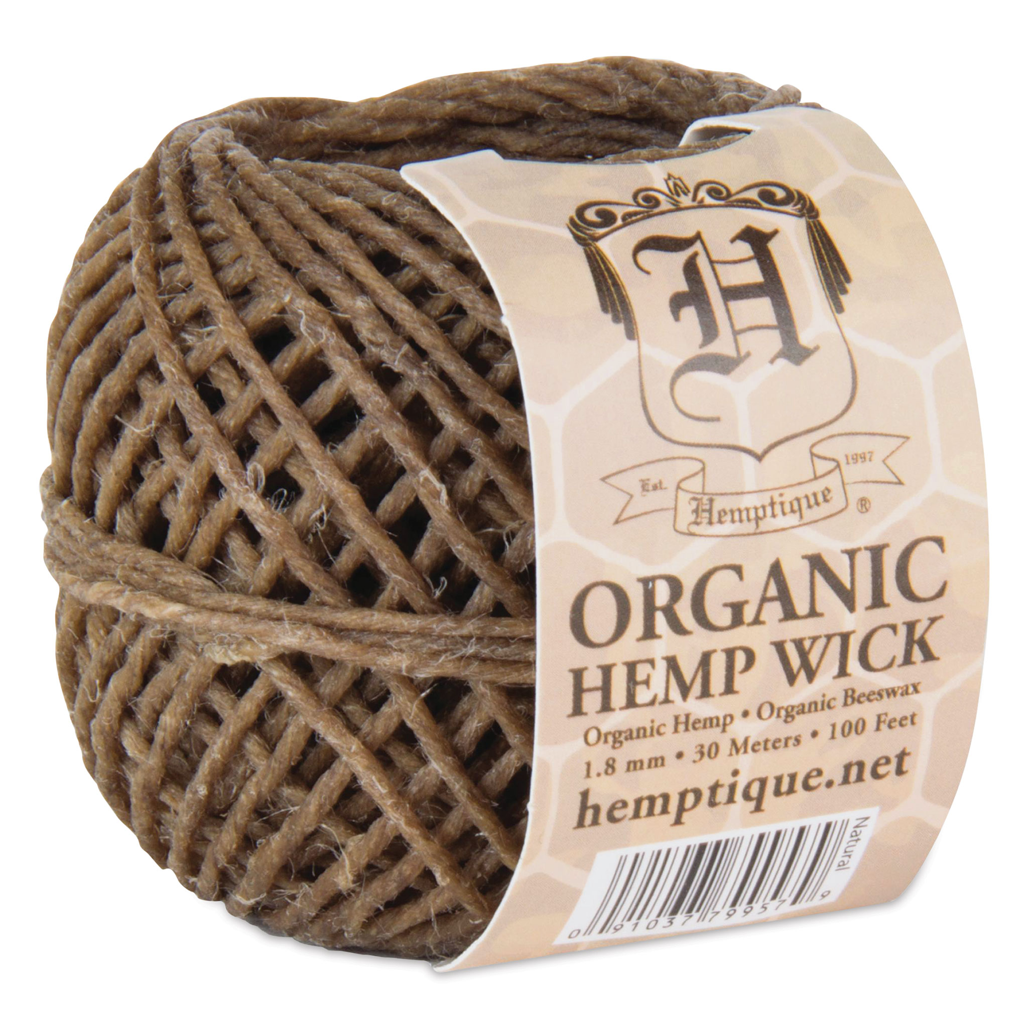 Hemptique Organic Beeswax Hemp Wick Balls in Rasta | 1.8mm/200ft | Michaels