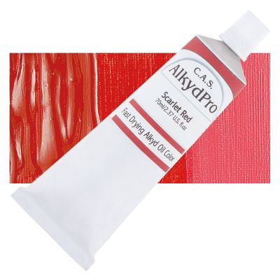 CAS AlkydPro Fast-Drying Alkyd Oil Color - Scarlet Red, 70 ml tube