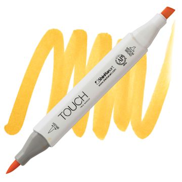 Open in modal - ShinHan Touch Twin Brush Marker - Melon Yellow YR33 marker and swatch