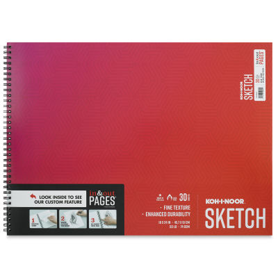 Koh-I-Noor Sketch Pad - 18" x 24", Wirebound, 30 Sheets, cover with In and Out Pages label