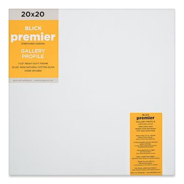 Open in modal - Blick Premier Stretched Cotton Canvas - Gallery Profile, Splined, 20" x 20" (front)