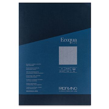 Open in modal - Fabriano Ecoqua Plus Glue-Bound Notebook - Navy, 8-1/4" x 11-7/10", Dot Grid, front cover