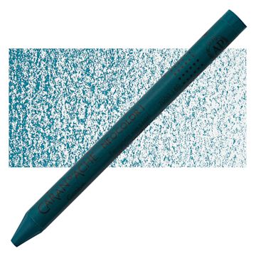 Open in modal - Caran d'Ache Neocolor I Wax Pastel - Malachite Green pastel and swatch