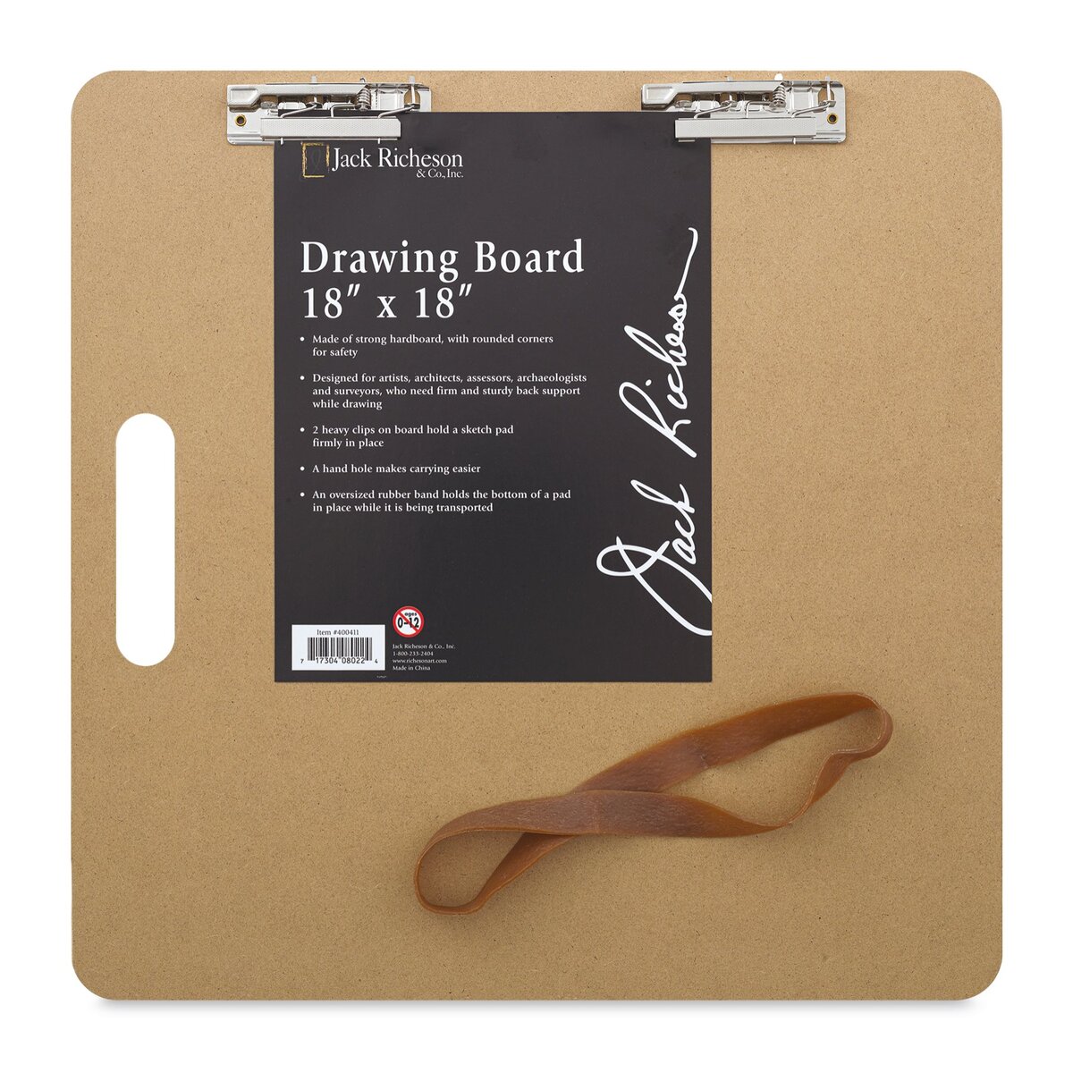 Acocony Drawing Board 17 x 24 Double Clip with Hardware Corner Guard Sketch Board Hardboard Drawing Boards for Artists Low Profile CL