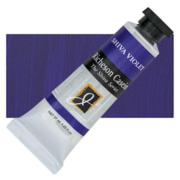 Open in modal - Richeson Casein Paint the Shiva Series - Shiva Violet, 37 ml tube and swatch