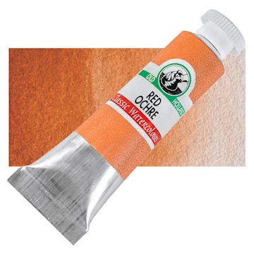 Open in modal - Old Holland Classic Artist Watercolor - Red Ochre, 6 ml tube and swatch