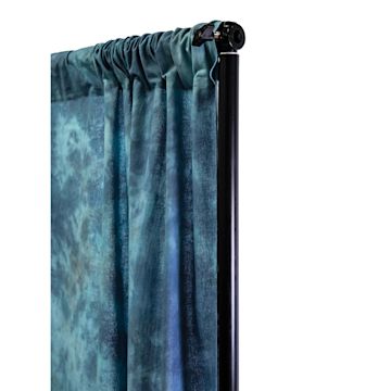 Open in modal - Savage Crushed Muslin Backdrop - Closeup of Corner of Apex Blue Backdrop