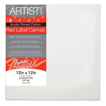 Fredrix Red Label Cotton Canvas - 12" x 12", 3/4" Profile