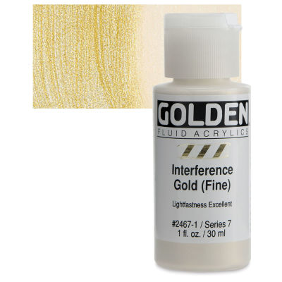 Golden Fluid Acrylics - Interference Gold (Fine), 1 oz bottle