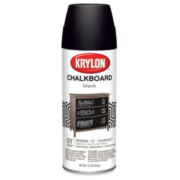 Krylon Chalkboard Paint - Front view of spray can of Black Chalkboard Paint
