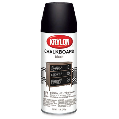 Krylon Chalkboard Paint - Front view of spray can of Black Chalkboard Paint
