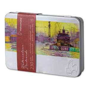 Hahnemühle Watercolor Postcards - Cold Press, Pkg of 30 (front of tin)