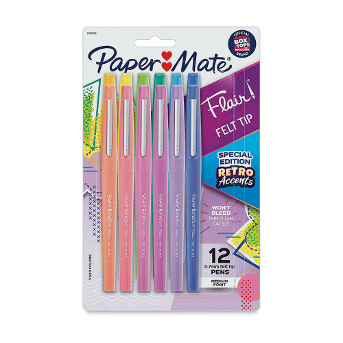 American Crafts Detail Doodlers, Felt Tip Drawing Pens, 12 Pack