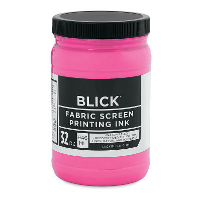 Blick Water-Base Acrylic Textile Screen Printing Ink - Magenta, Quart