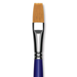 Blick Scholastic Golden Taklon Brush - Flat, Long Handle, Size 14