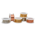 Colored Copper Wire Pack - 22 Gauge x ft, Copper, Gold, and Silver (2 spools each color)