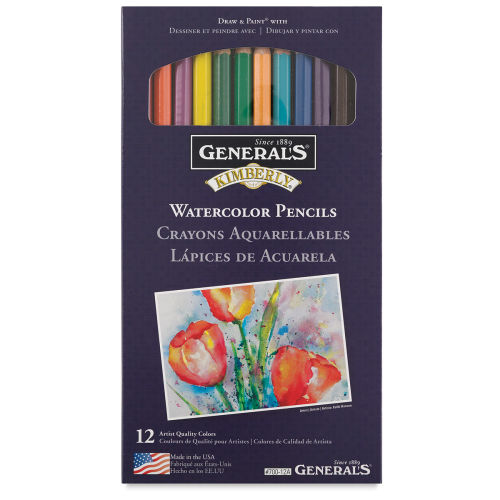 General's Kimberly Watercolor Pencil Set - Assorted Colors, Set of 12