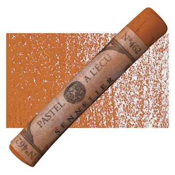 Open in modal - Sennelier Soft Pastel - Burnt Sienna 462 pastel and swatch