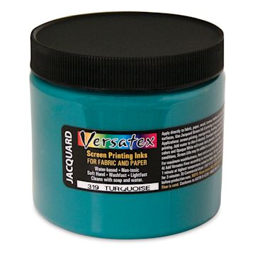 Open in modal - Jacquard Versatex Screen Printing Ink - Turquoise, 16 oz jar