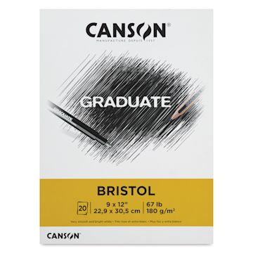 Open in modal - Canson Graduate Bristol Pad - 9" x 12", front cover