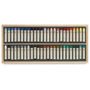 Sennelier Oil Pastel Set - Assorted Colors, Wood Box, Set of 50 | BLICK ...