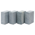 Gian Carlo Stoneworks Green Indian Soapstone Block - 2 lb, 3-1/2" x 3" x 1-1/2", Pkg of 4