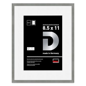 Open in modal - Deha Design Tribeca Frame - Gray, 8-1/2" x 11", 6" x 8" Mat with Easel Back