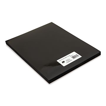 Open in modal - Grafix Shrink Film - 8.5" x 11", Shrink Film, Black, 50 Sheets front of packaging, angled view