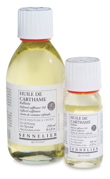 Sennelier Refined Safflower Oil - Front of Two bottles shown
