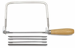 Coping Saw with 4 Assorted Blades shown horizontally