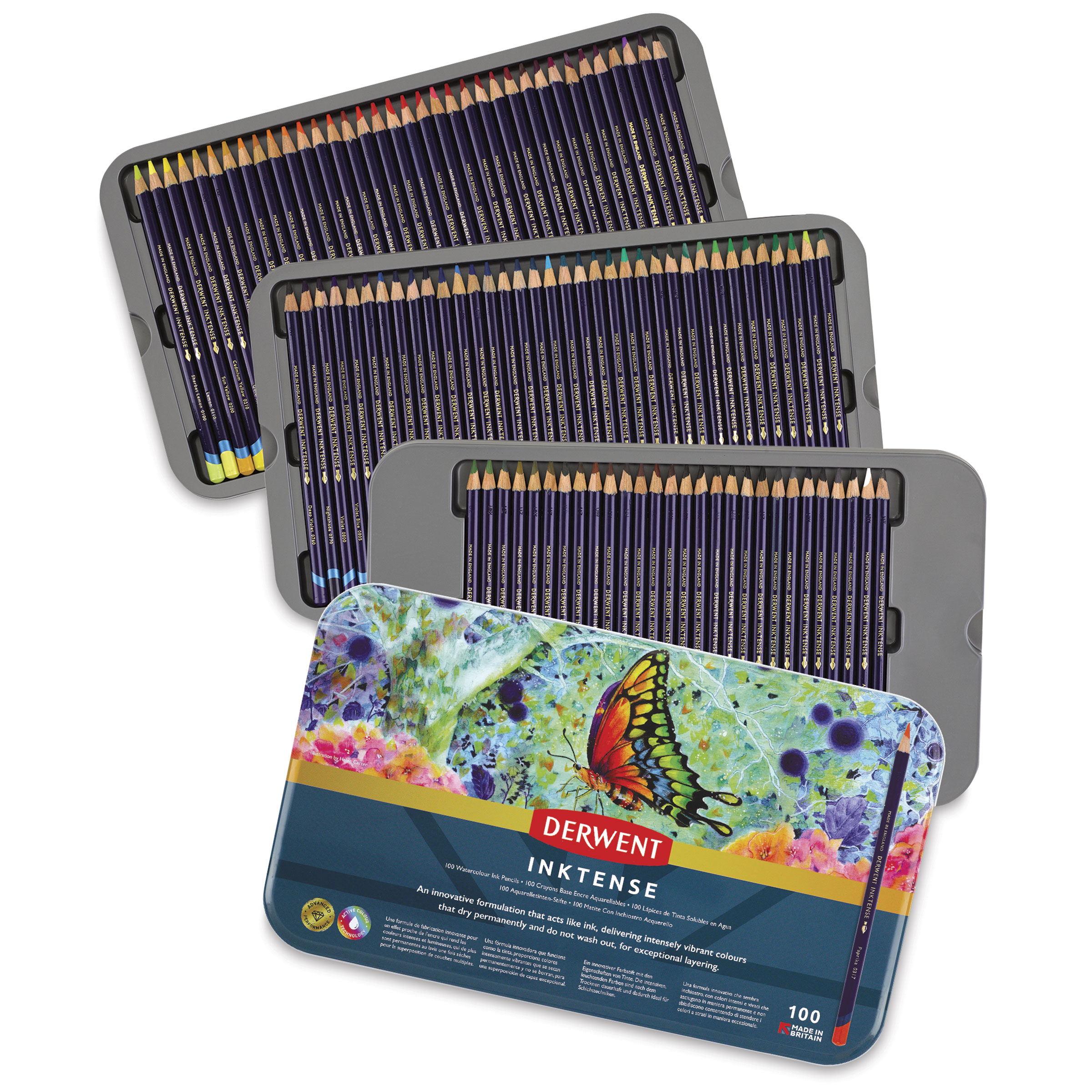 ダーウェント インクテンス DERWENT INKTENSE 100色セット Amazon.com : Derwent Inktense Pencils Art Set, 100 Permanent